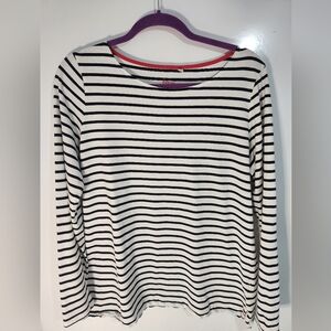 Boden Striped Black and White Women's Top, Size 14
